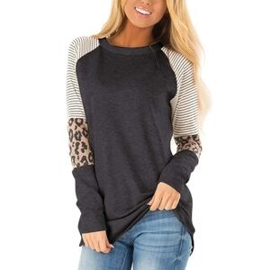 Fashion Sleeve Long Sleeve T-Shirt Size Small